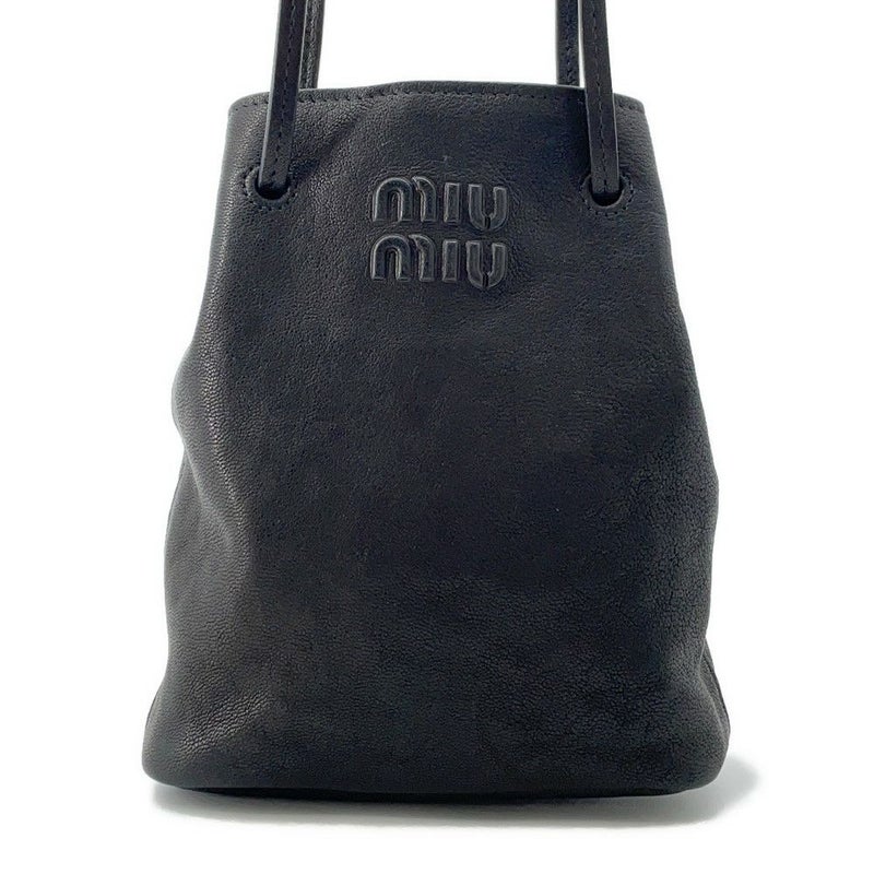 ミュウミュウ ショルダーバッグ ミニ ナッパレザー 5NF460 Miu Miu バッグ 黒