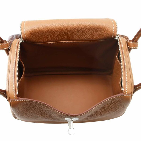 エルメス ハンドバッグ リンディ26 ゴールド/シルバー金具 トリヨンクレマンス W刻印 2wayショルダー