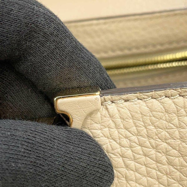 ルイヴィトン ハンドバッグ トリヨンレザー カプシーヌMM M42253 LOUIS VUITTON 2wayショルダーバッグ グレージュ