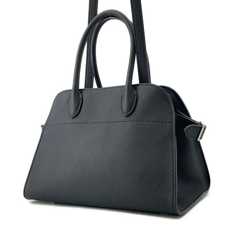 ザ ロウ ハンドバッグ ソフトマルゴー10 レザー W1190 L133 THE ROW バッグ 2wayショルダーバッグ 黒