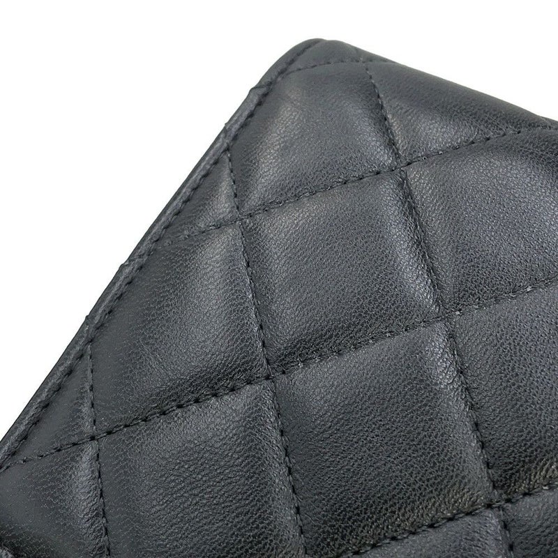 シャネル チェーンウォレット クラシック マトラッセ ココマーク ラムスキン AP0250 CHANEL 財布 黒