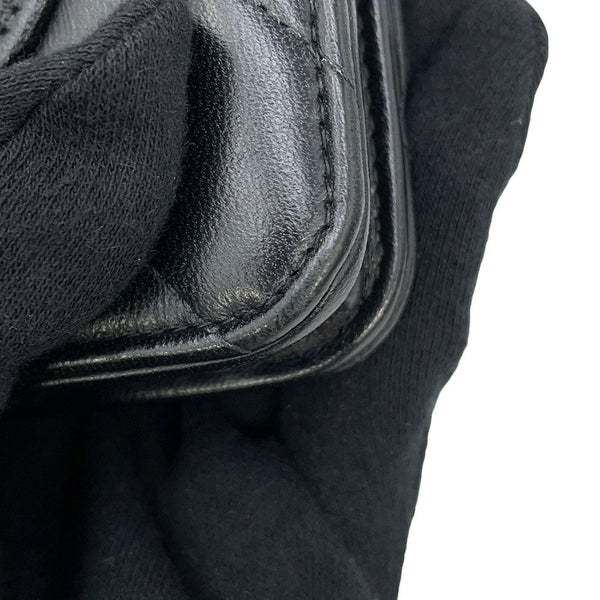 シャネル チェーンウォレット クラシック マトラッセ ココマーク ラムスキン AP0250 CHANEL 財布 黒