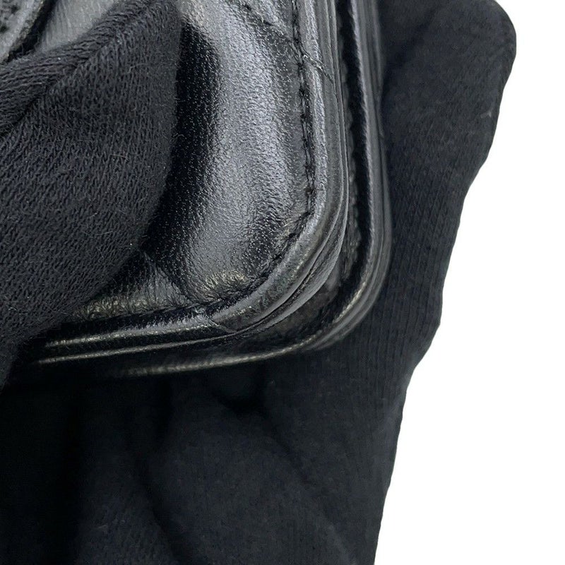 シャネル チェーンウォレット クラシック マトラッセ ココマーク ラムスキン AP0250 CHANEL 財布 黒