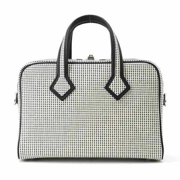 エルメス ヴィクトリア 3  フールトゥ ミニ ブラック/エクリュ/シルバー金具 トワルキャドリーユ/スイフト B刻印 黒