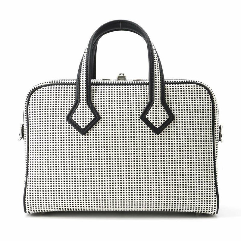 エルメス ヴィクトリア 3  フールトゥ ミニ ブラック/エクリュ/シルバー金具 トワルキャドリーユ/スイフト B刻印 黒