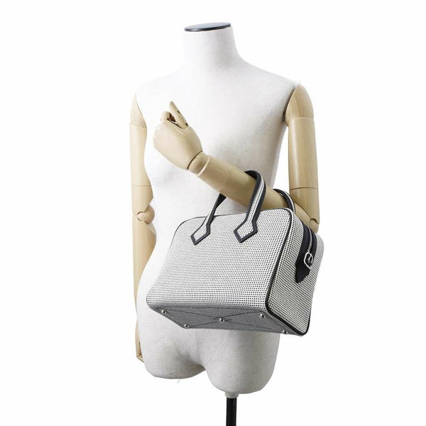 エルメス ヴィクトリア 3  フールトゥ ミニ ブラック/エクリュ/シルバー金具 トワルキャドリーユ/スイフト B刻印 黒