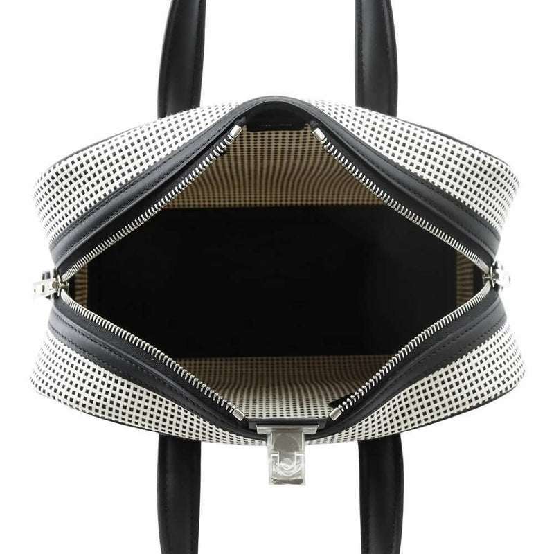 エルメス ヴィクトリア 3  フールトゥ ミニ ブラック/エクリュ/シルバー金具 トワルキャドリーユ/スイフト B刻印 黒