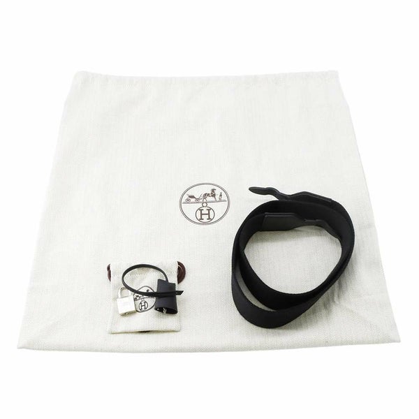 エルメス ヴィクトリア 3  フールトゥ ミニ ブラック/エクリュ/シルバー金具 トワルキャドリーユ/スイフト B刻印 黒