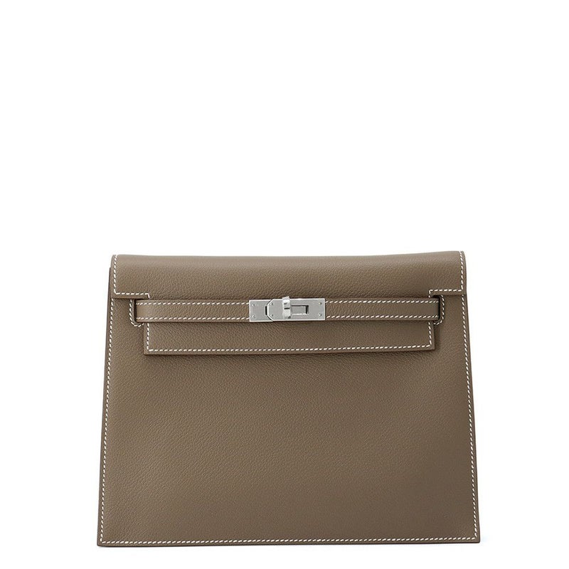 エルメス ショルダーバッグ ケリーダンス2 ヴェルソ エトゥープ/グリスペール/シルバー金具 エバーカラー W刻印