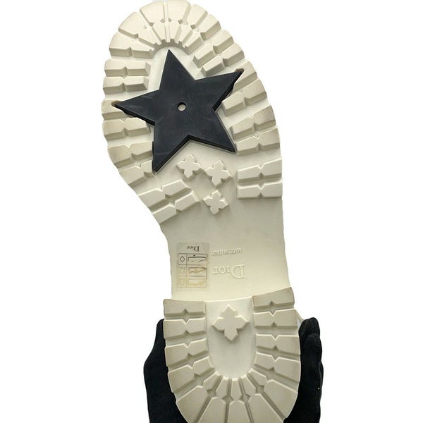 クリスチャン・ディオール ブーツ D-LEADER カナージュ ミドルブーツ レディースサイズ38 KDI733CQC 靴 白