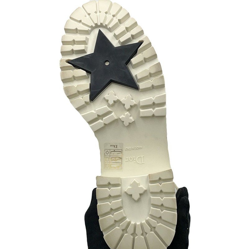 クリスチャン・ディオール ブーツ D-LEADER カナージュ ミドルブーツ レディースサイズ38 KDI733CQC 靴 白