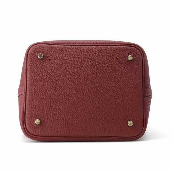 エルメス ハンドバッグ ピコタンロックMM ルージュアッシュ/ゴールド金具 トリヨンクレマンス W刻印