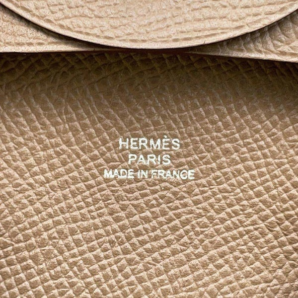 エルメス コインケース バスティア エトゥープ ヴォーエプソン B刻印 HERMES 財布