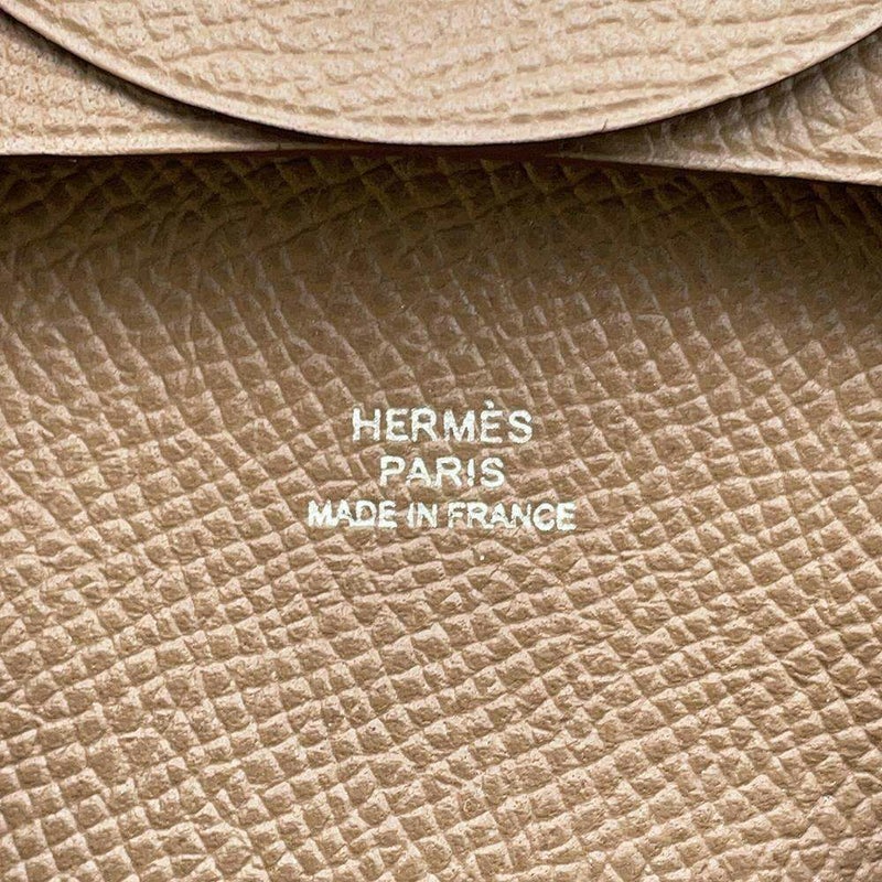 エルメス コインケース バスティア エトゥープ ヴォーエプソン B刻印 HERMES 財布