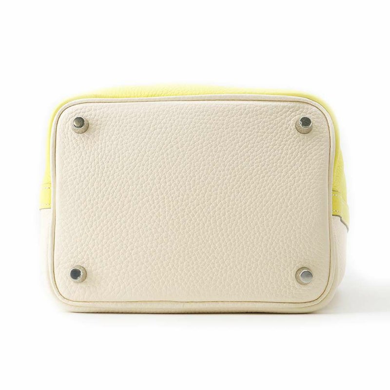 エルメス ハンドバッグ ピコタンロックPM カザック ライム/ナタ/シルバー金具 トリヨンクレマンス Y刻印