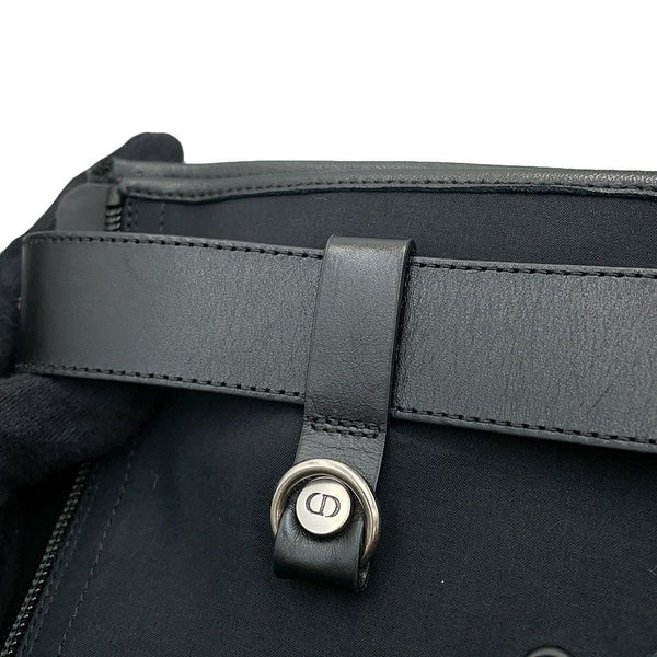 クリスチャン・ディオール ブーツ DIORANGER 編み上げ ロングブーツ キャンバス レディースサイズ38 Christian Dior 靴 黒