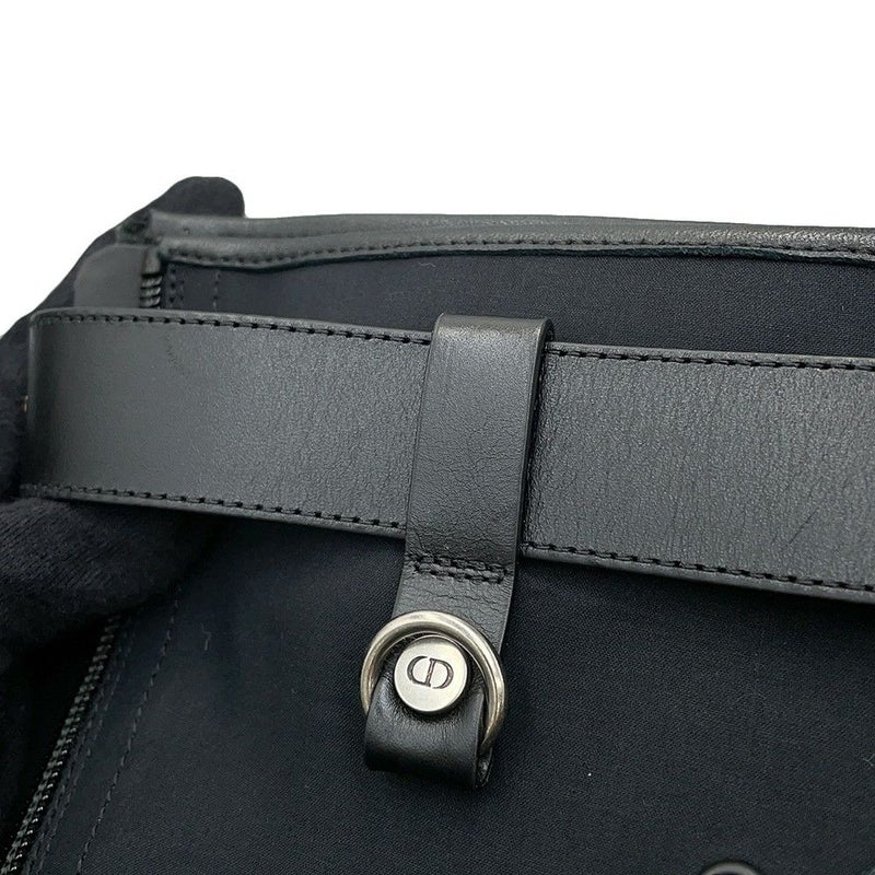 クリスチャン・ディオール ブーツ DIORANGER 編み上げ ロングブーツ キャンバス レディースサイズ38 Christian Dior 靴 黒