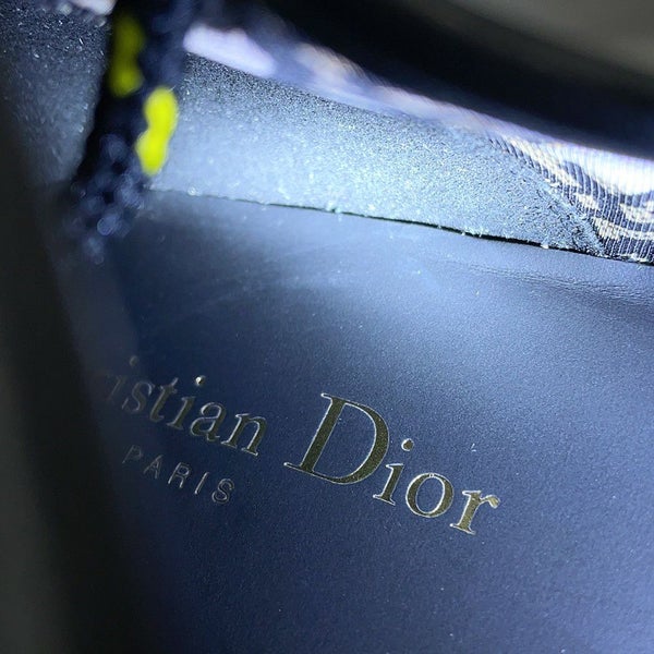 クリスチャン・ディオール ブーツ DIORANGER 編み上げ ロングブーツ キャンバス レディースサイズ38 Christian Dior 靴 黒