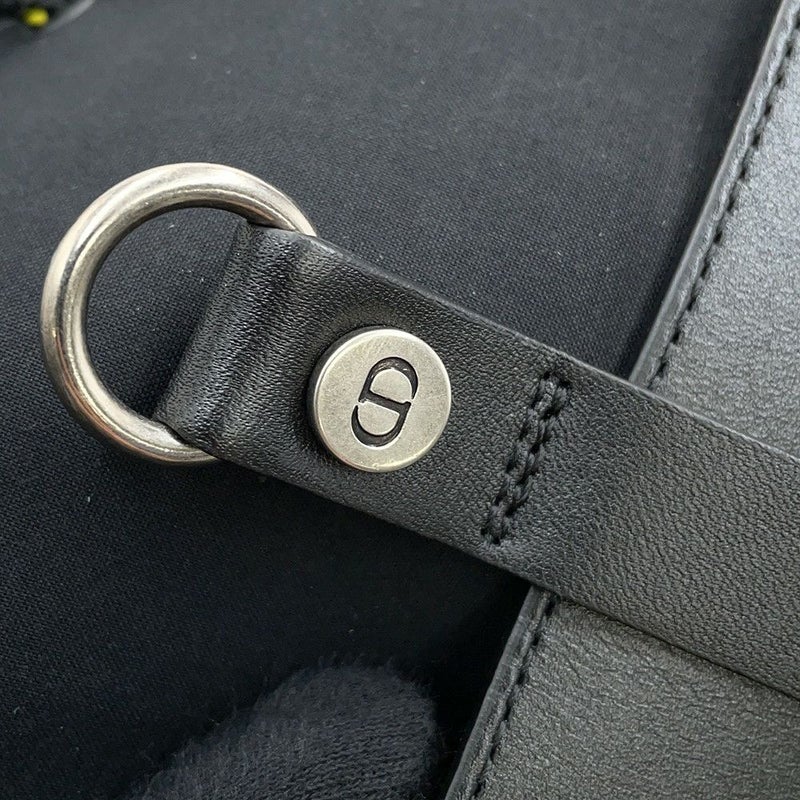 クリスチャン・ディオール ブーツ DIORANGER 編み上げ ロングブーツ キャンバス レディースサイズ38 Christian Dior 靴 黒