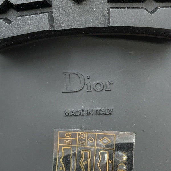 クリスチャン・ディオール ブーツ DIORANGER 編み上げ ロングブーツ キャンバス レディースサイズ38 Christian Dior 靴 黒