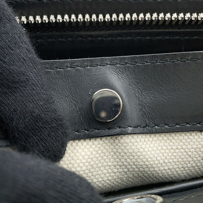 バレンシアガ ショルダーバッグ ネイビーポシェット キャンバス レザー 339937 BALENCIAGA 黒