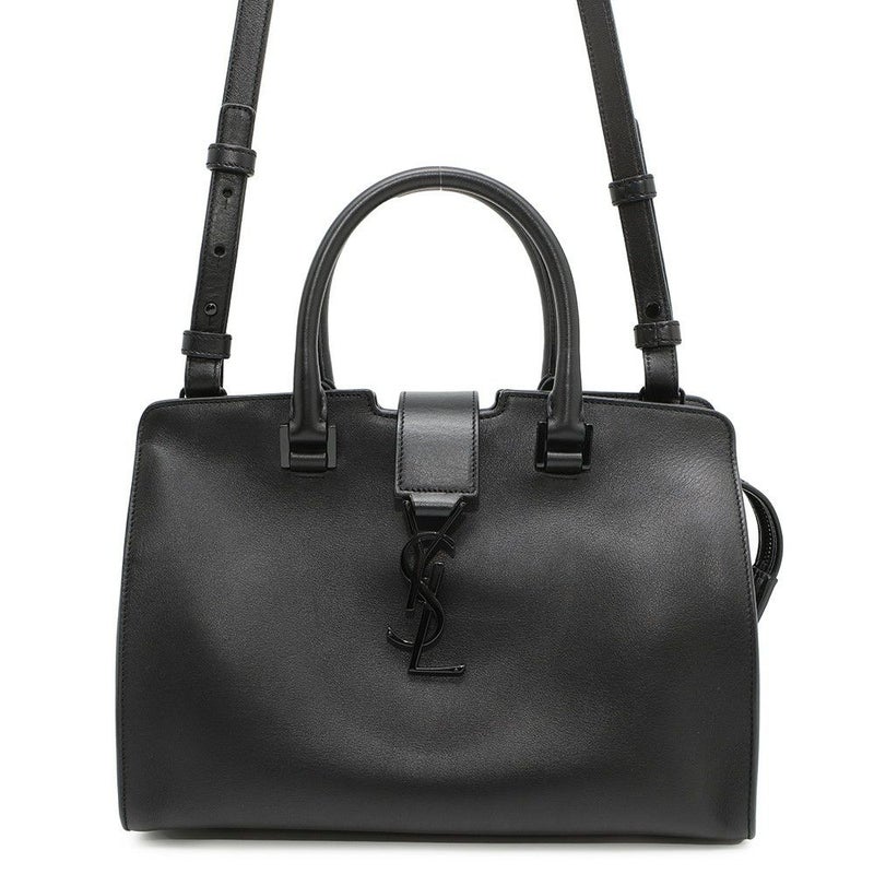 サンローランパリ ハンドバッグ ベイビーカバス レザー 400914 SAINT LAURENT PARIS 2way 黒