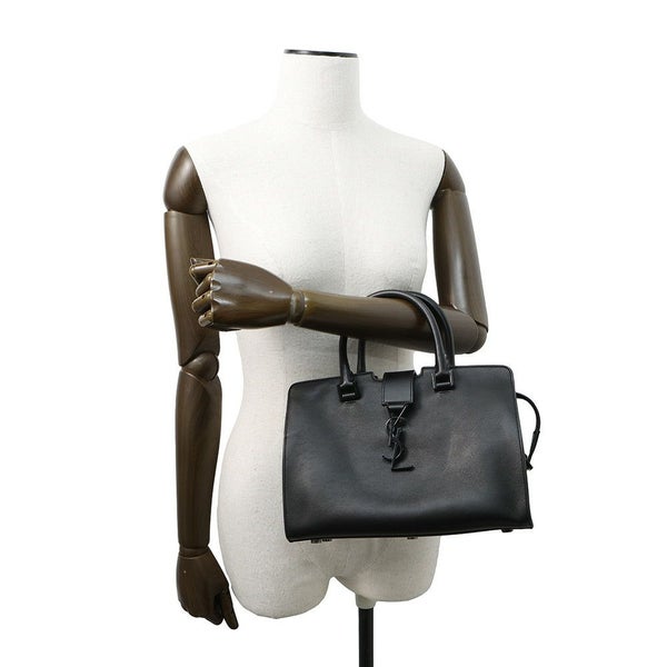 サンローランパリ ハンドバッグ ベイビーカバス レザー 400914 SAINT LAURENT PARIS 2way 黒