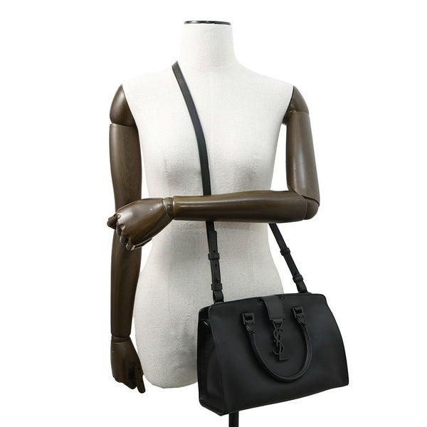 サンローランパリ ハンドバッグ ベイビーカバス レザー 400914 SAINT LAURENT PARIS 2way 黒