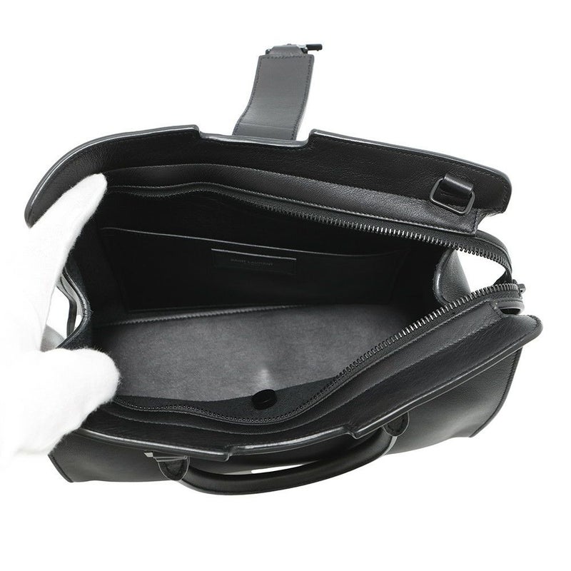 サンローランパリ ハンドバッグ ベイビーカバス レザー 400914 SAINT LAURENT PARIS 2way 黒
