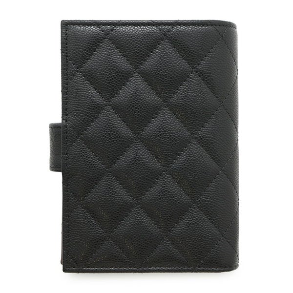 シャネル パスポートケース マトラッセ ココマーク 財布 キャビアスキン AP3791 CHANEL 黒