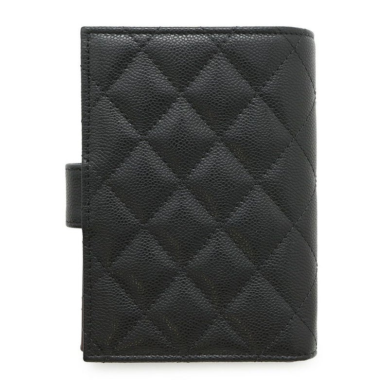 シャネル パスポートケース マトラッセ ココマーク 財布 キャビアスキン AP3791 CHANEL 黒