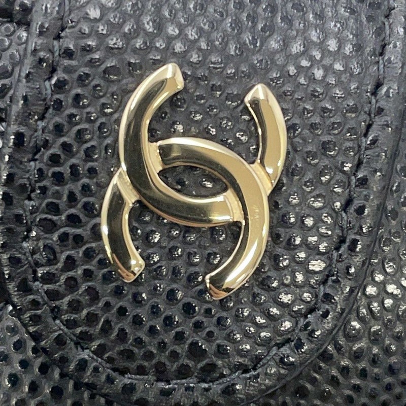 シャネル パスポートケース マトラッセ ココマーク 財布 キャビアスキン AP3791 CHANEL 黒