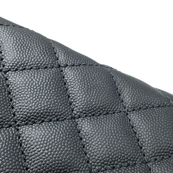 シャネル ハンドバッグ マトラッセ ココマーク ハンドル フラップ キャビアスキン リザード A92991 2way 黒