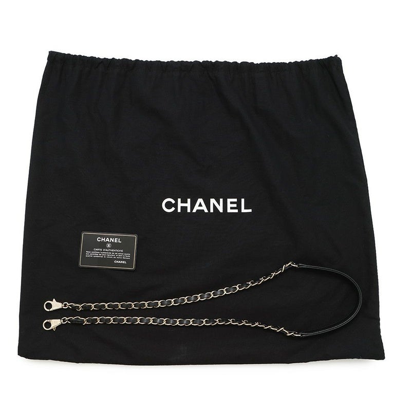 シャネル ハンドバッグ マトラッセ ココマーク ハンドル フラップ キャビアスキン リザード A92991 2way 黒