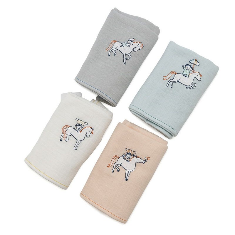 エルメス コットンガーゼ ガブリオル 4枚セット コットン HERMES ベビー ギフト