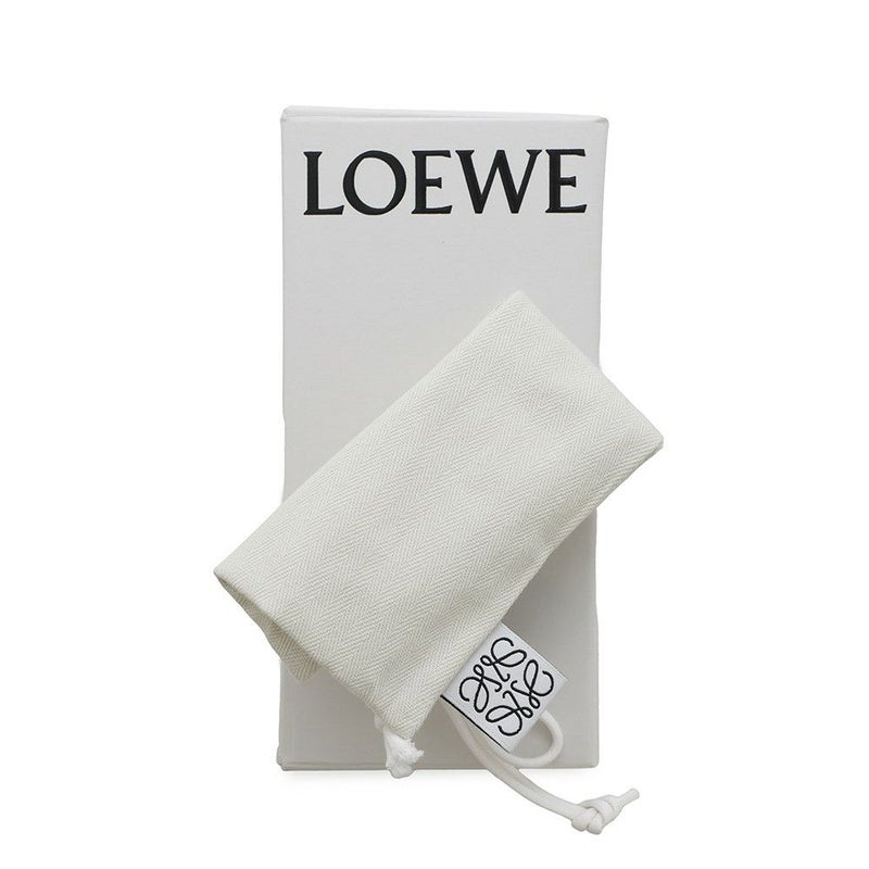 ロエベ バッグチャーム アナグラム チャウチャウ フェルト カーフレザー C621232XCS LOEWE キーホルダー 白 犬