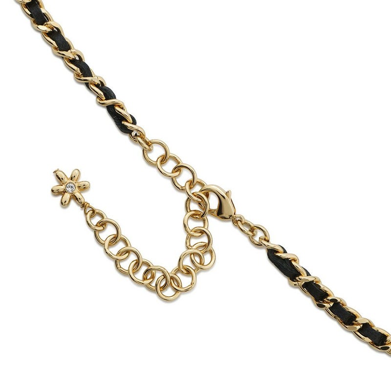 シャネル ネックレス ココマーク フラワー チョーカー ラインストーン ラムスキン I23A ABB327 CHANEL アクセサリー