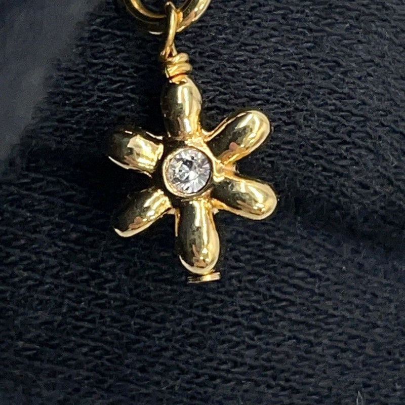 シャネル ネックレス ココマーク フラワー チョーカー ラインストーン ラムスキン I23A ABB327 CHANEL アクセサリー