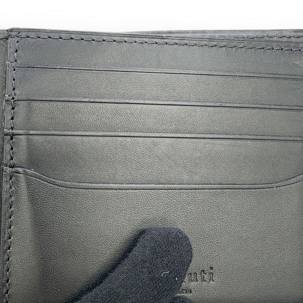 ベルルッティ 二つ折り財布 カリグラフィ レザー Berluti メンズ 黒