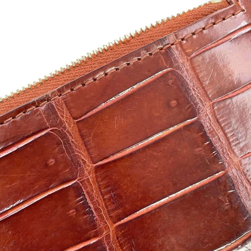 セリーヌ カードケース コンパクト ジップドカードホルダー クロコダイル 10B684 CELINE コインケース フラグメントケース