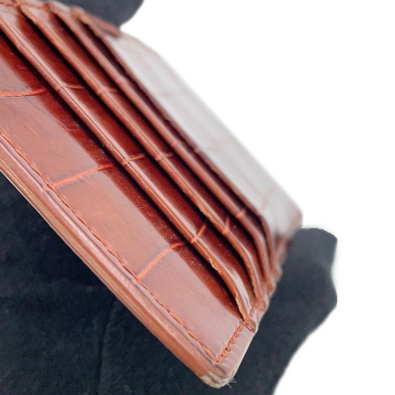 セリーヌ カードケース コンパクト ジップドカードホルダー クロコダイル 10B684 CELINE コインケース フラグメントケース