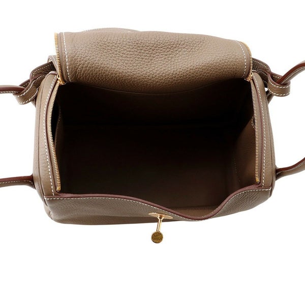 エルメス ハンドバッグ リンディ26  エトゥープ/ゴールド金具 トリヨンクレマンス W刻印 HERMES 2way ショルダーバッグ