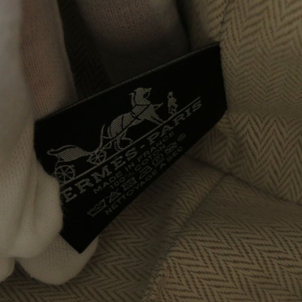 エルメス ポーチ ブリッド・ア・ブラックGM ベージュ/シルバー金具 キャンバス HERMES バッグ 小物入れ