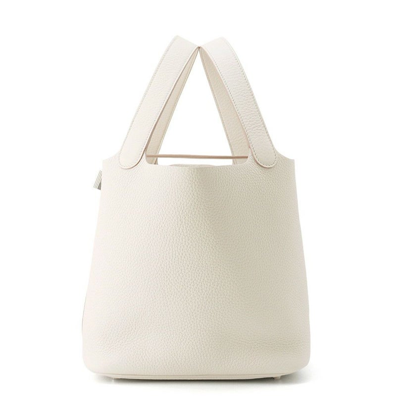 エルメス ハンドバッグ ピコタンロックMM べトン/シルバー金具 トリヨンクレマンス W刻印 HERMES トートバッグ