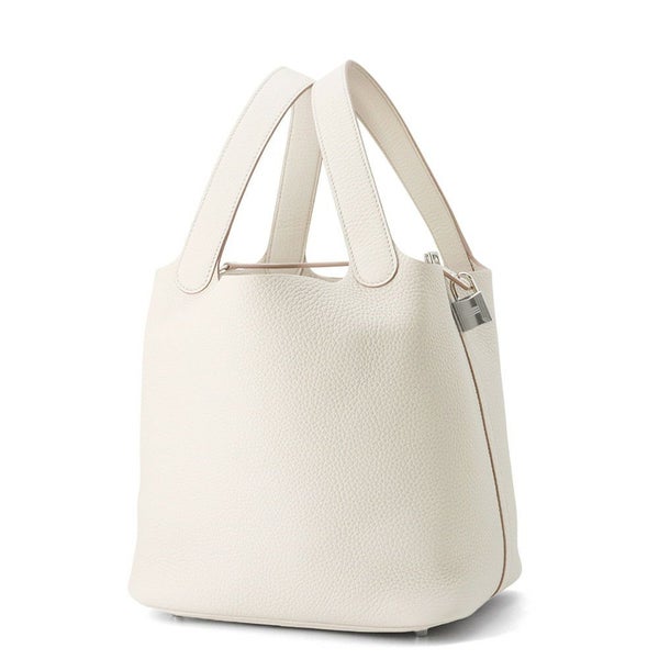 エルメス ハンドバッグ ピコタンロックMM べトン/シルバー金具 トリヨンクレマンス W刻印 HERMES トートバッグ