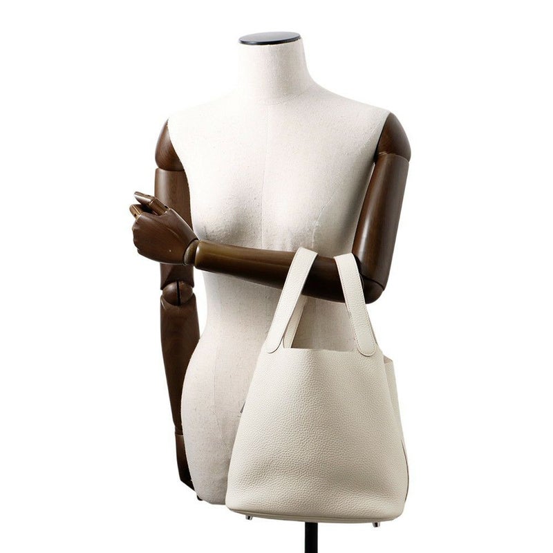 エルメス ハンドバッグ ピコタンロックMM べトン/シルバー金具 トリヨンクレマンス W刻印 HERMES トートバッグ