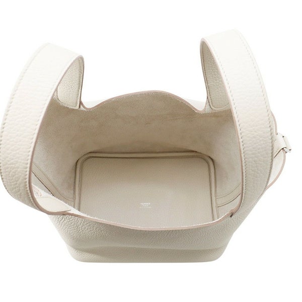 エルメス ハンドバッグ ピコタンロックMM べトン/シルバー金具 トリヨンクレマンス W刻印 HERMES トートバッグ