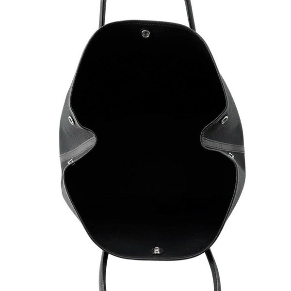 エルメス トートバッグ ガーデンパーティPM ブラック/シルバー金具 トワルミリタリー/ネゴンダ U刻印 HERMES 黒