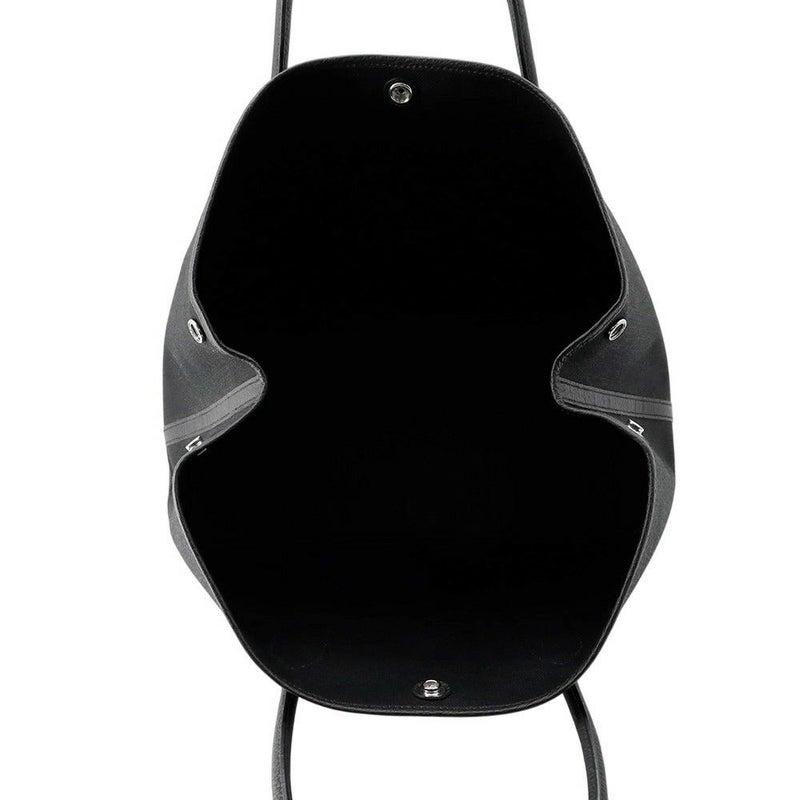 エルメス トートバッグ ガーデンパーティPM ブラック/シルバー金具 トワルミリタリー/ネゴンダ U刻印 HERMES 黒