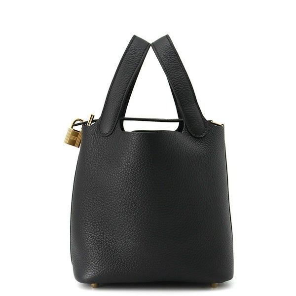 エルメス ハンドバッグ ピコタンロックPM ブラック/ゴールド金具 トリヨンクレマンス K刻印 HERMES トートバッグ 黒